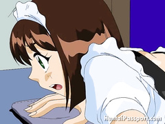 Auburn haired hentai bad twosome fingering spine quite a distance
