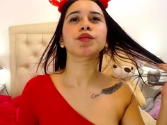 Clumsy Webcam Teen Masturbates Together With Teases